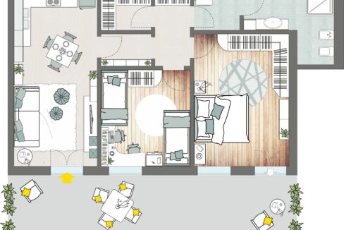 Planimetria Altedo Via Franchini n.46